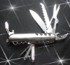 --420/430 steel rubber with 10 accessories folding pocket knife