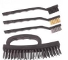 4pcs wire brush with plastic handle
