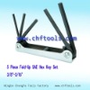 5 Piece Fold-Up SAE Hex Key Set