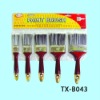 5pcs double filament plastic handle paint brush