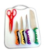 5pcs knife set with plastic handle