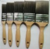 5pcs tapered synthetic fiber beech wood handle paint brush set
