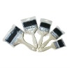 5pcs wood handle black bristle oil paint brush set