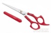 6.5" Red Protector Cover ABS Plastic Grip Hair Shears