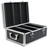 600-DISC Black PVC Leather CD/DVD DJ Case with Aluminum