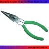 6inch long nose plier tool with green color grip