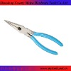 6inch long nose plier tool with green color grip