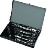 6pc Double Flexible End Ratchet Combination Wrench Set-ratchet adjustable head spanner wrench