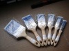 6pcs 100% nylon filaments hair oil paint brush set with wooden handle