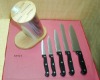 6pcs knife set with block