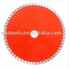 7-Inch Dry or Wet Cutting Continuous Rim Diamond Turbo Saw Blade with 7/8-Inch Arbor