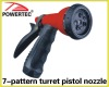7-pattern turret pistol nozzle