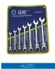 7 pcs Flexible Ratchet Combination Wrench Set