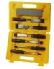 7 pieces wooden chisel with plastic handle