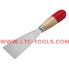 7152 Carbon Steel Flexible Putty Knife with wood handle