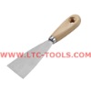 7155 Carbon Steel Flexible Putty Knife with wood handle