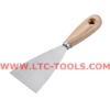 7161 Carbon Steel Flexible Putty Knife with wood handle