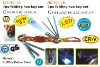 7pc folding torx hex key set with led light