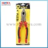 8" STEEL WIRE PLIERS W/BLACK/RED HANDLE