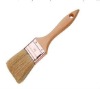 80% top white twice boiled bristle paint brush with long lacquer wooden handle