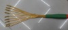 9 teeth iron Hand gardon tooth rake with wood handle
