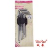 9Pcs Mid-long matte chrome Plum Wrench