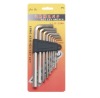9Pcs mid-long (flat) plate nickel hex-key Set