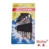 9Pcs standard (flat) plate nickel hex-key Set