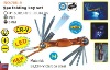 9pc folding torx hex key set with led light