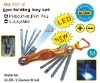 9pc folding torx hex key set with led light