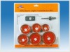 9pcs hcs hole saw set, high carbon steel hole saw set, 9PC Down Light Installation Kit