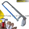 ADJUSTABLE HACKSAW FRAME WITH FLAT STEEL TUBE AND IRON HANDLE