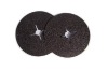 Abrasive silicon carbide fibre discs