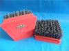 Abrasive steel wire brush
