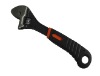 Adjustable wrench with double color PVC handle