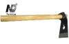 Adze with wood handle