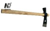 Adze with wood handle