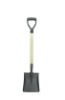 Aluminium snow shovel with wood handle