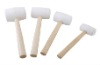 American style white rubber mallet hammer with wooden handle