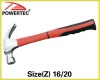 American type claw hammer W/plastic shaft and TPR grip