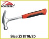 American type claw hammer W/steel tubular handle and anti-vibration grip