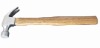 American-type claw hammer with unbleached wooden handle