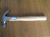 American type claw hammer with wooden handle