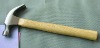 American type claw hammer with wooden handle