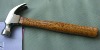American type claw hammer with wooden handle