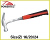 American type one-piece straight claw hammer and TPR grip
