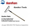 Arch-Typed Garden Rake With Forged Head