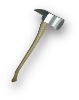 Axe with wooden handle