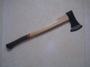 Axe with wooden handle