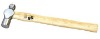 Ball pein hammer with wooden handle